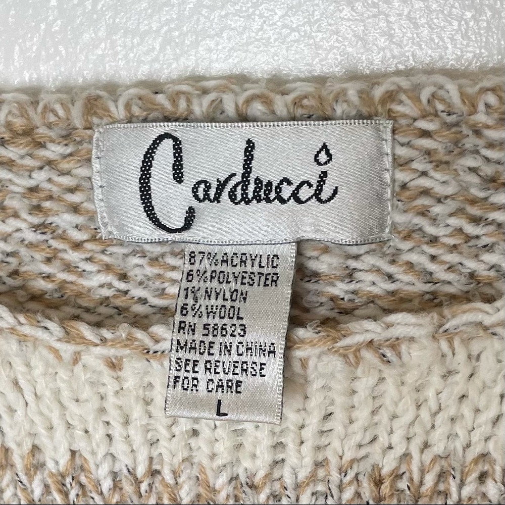 Carducci Pullover Sweater Patchwork Pattern Knit - image 3
